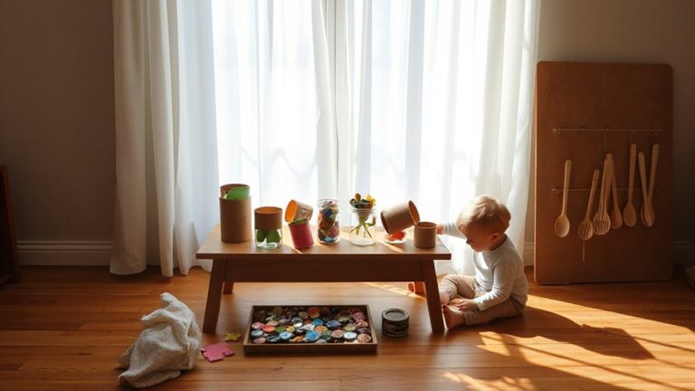 preschool learning with household items