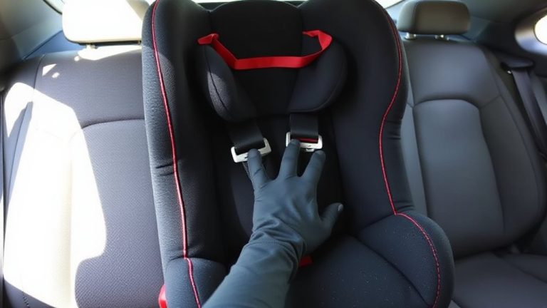 rear facing installation without latch