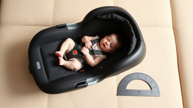 rear facing seat angle