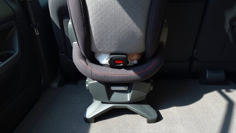 rear facing seat with kickstand