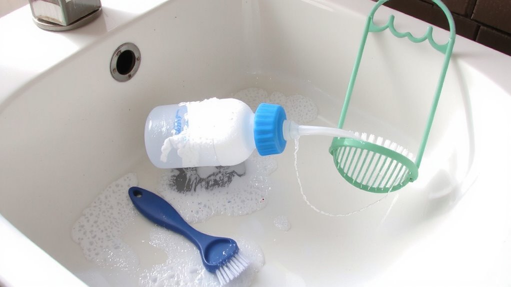 replace brush monthly clean thoroughly