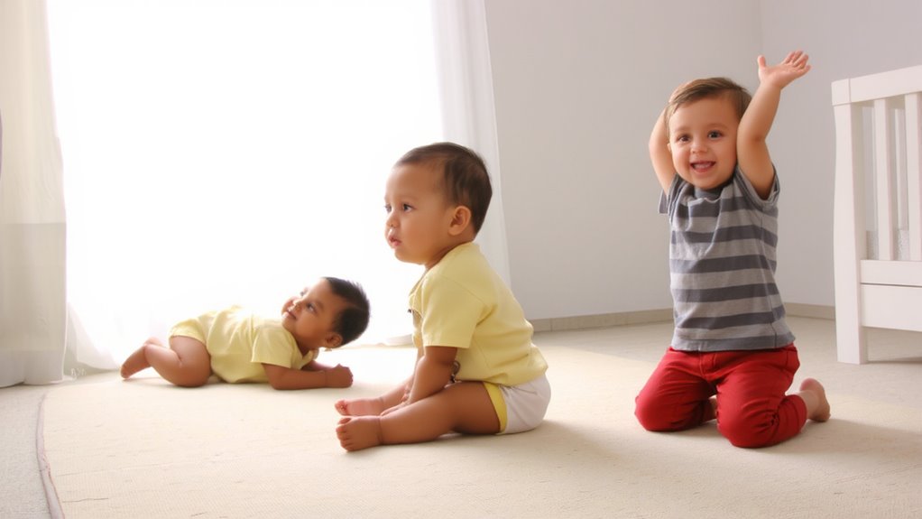 rolling over and sitting up