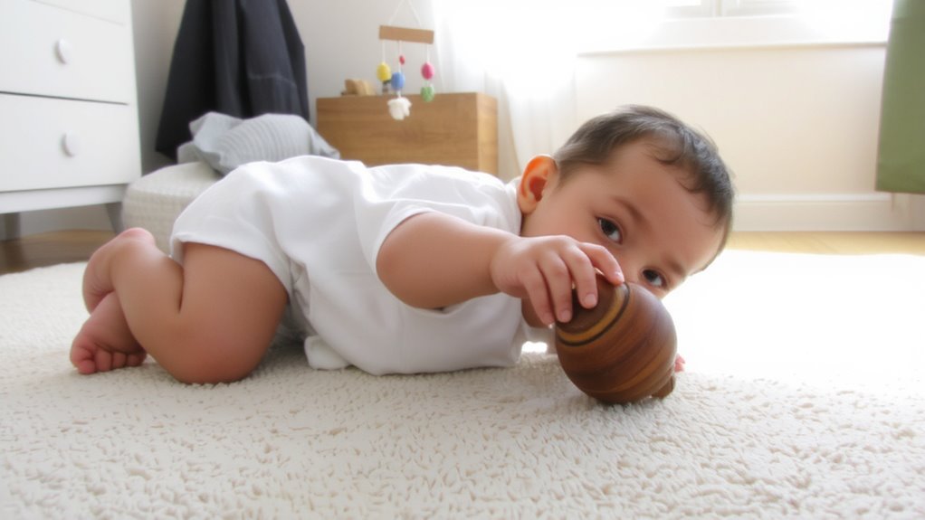 rolling sitting reaching engaging