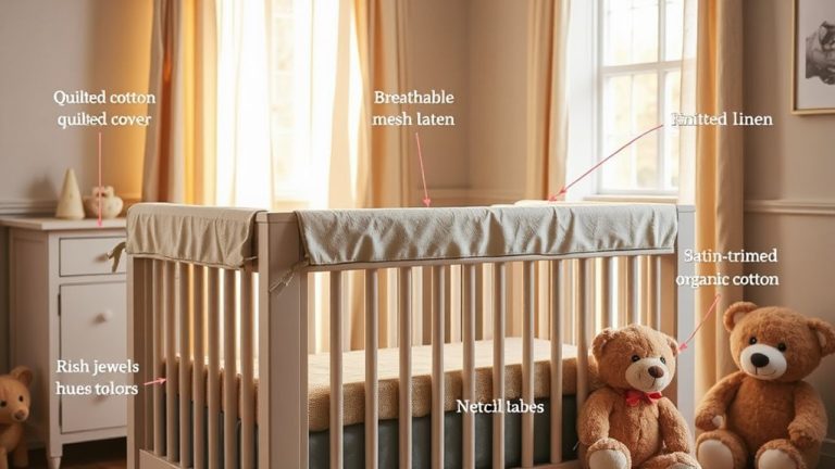 safe and stylish crib rail covers