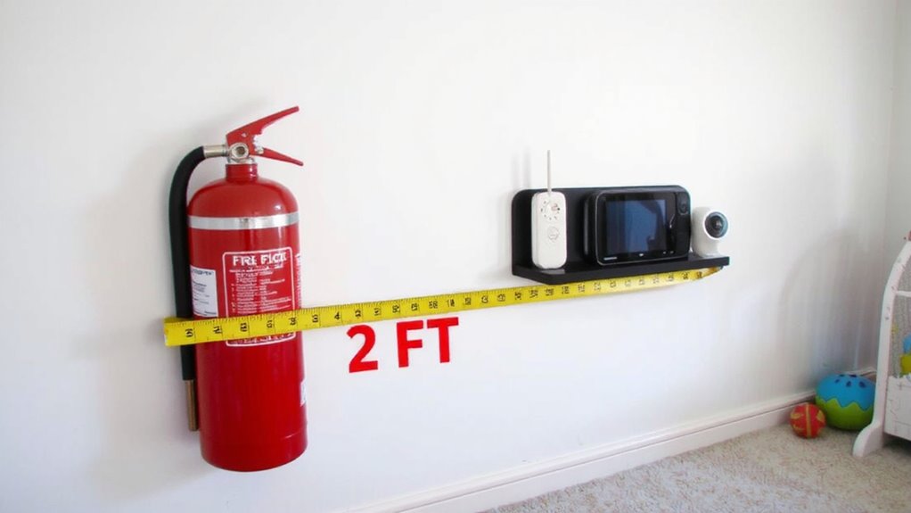 safe distance for nursery electronics