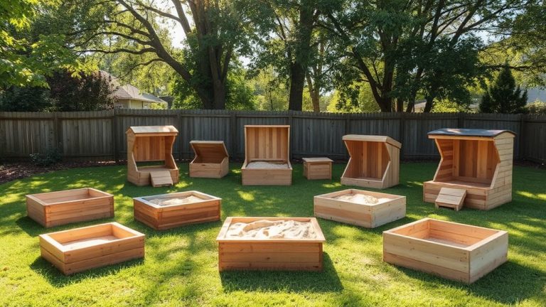 safe durable wood sandboxes