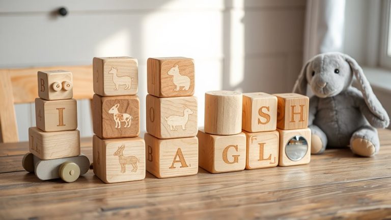 safe educational wooden baby blocks