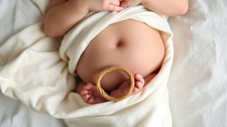 secure below belly button