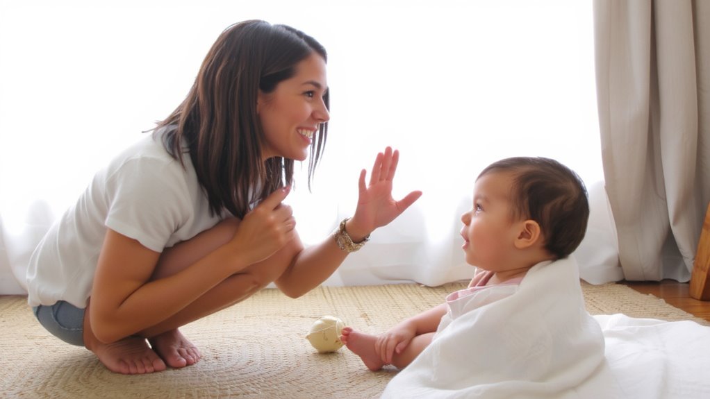 smiles and nods encourage babbling