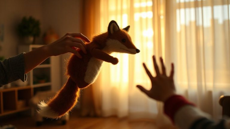 soft fabric slow motion puppetry