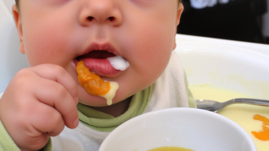 solids timing texture upright feeding