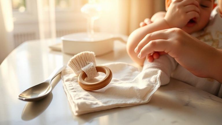 soothe with cold teething rings