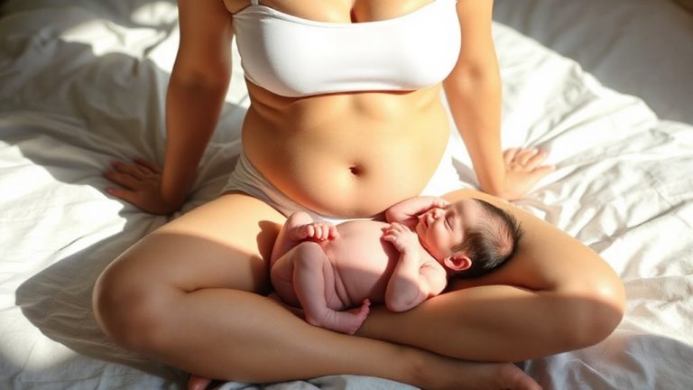 square hips toward baby