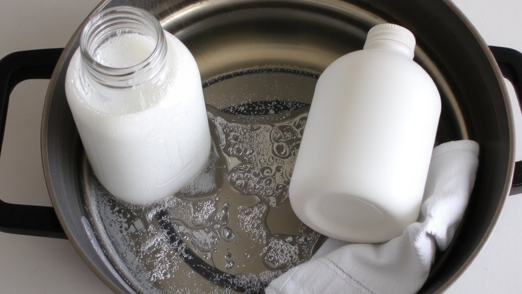 start with room temperature bottles