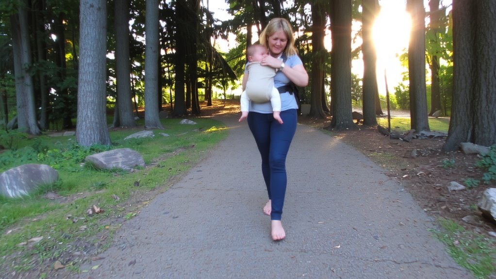 step wide pivot hips calm baby