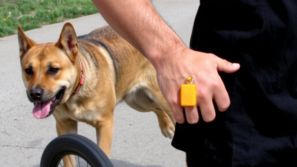 stroller whistle deters dogs
