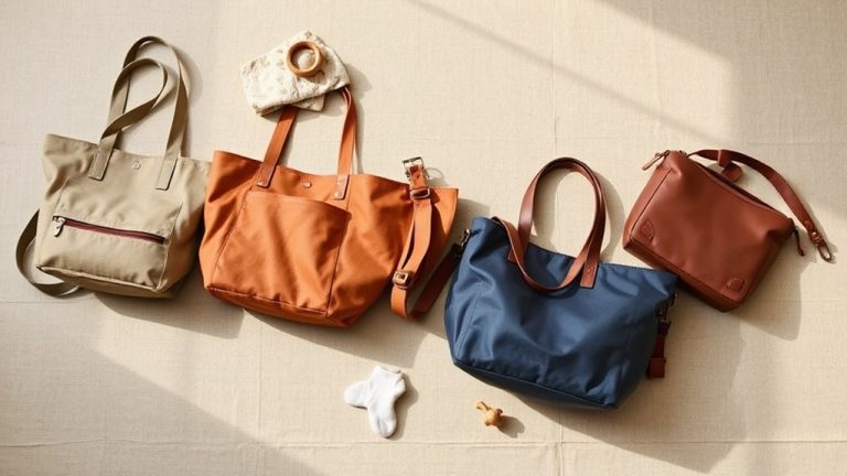stylish functional tote diaper bags