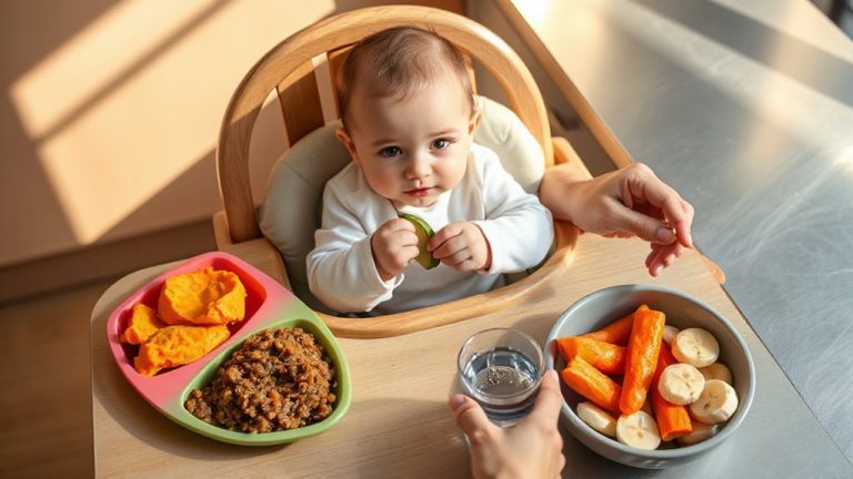 support feeding at eight months