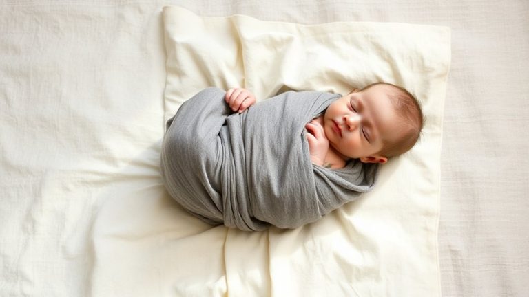 swaddling with gentle abdominal pressure