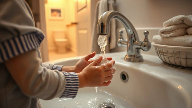 teaching bedtime hand washing
