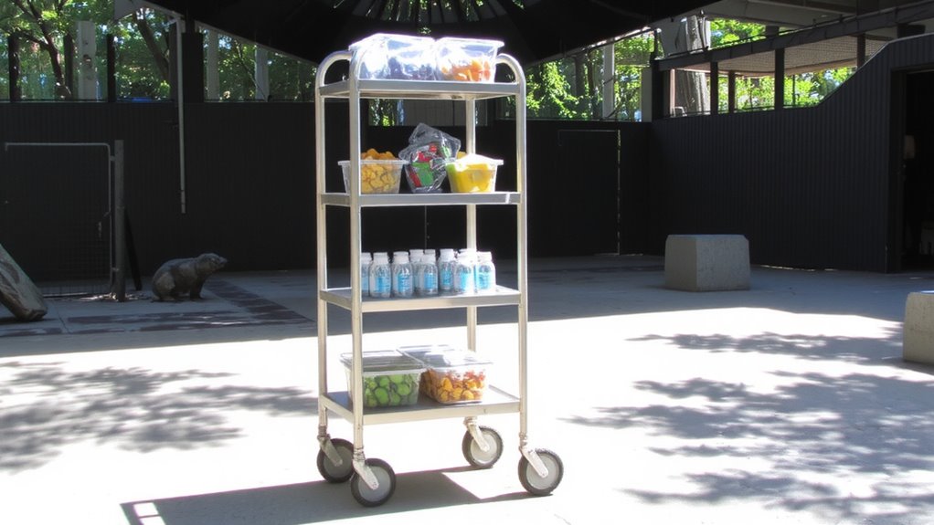 three tier snack cart efficiency