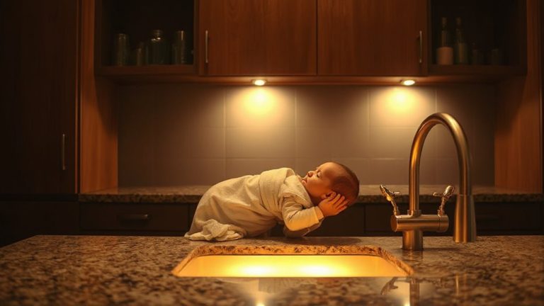 timer lit kitchen counter night feeding