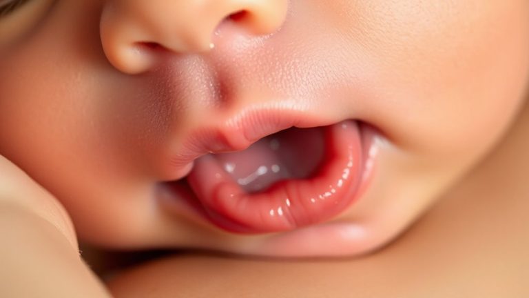 tongue forward latch for milk flow