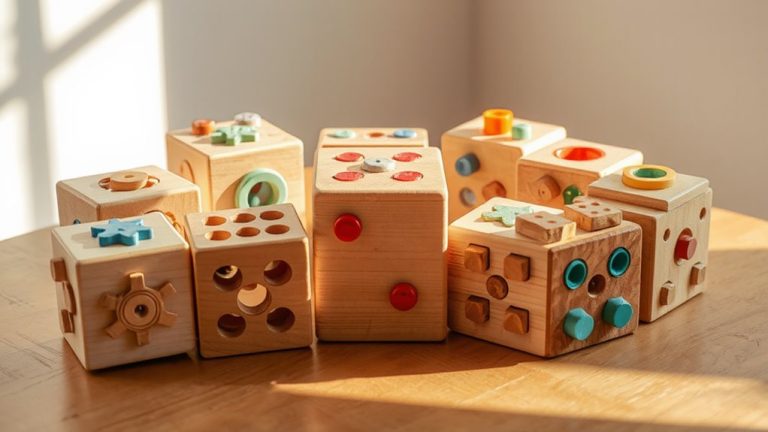 top wooden activity cubes