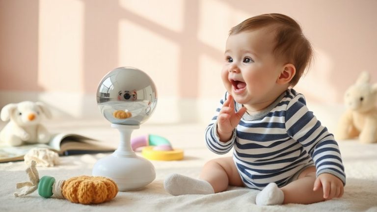 use favorite toys for babbling