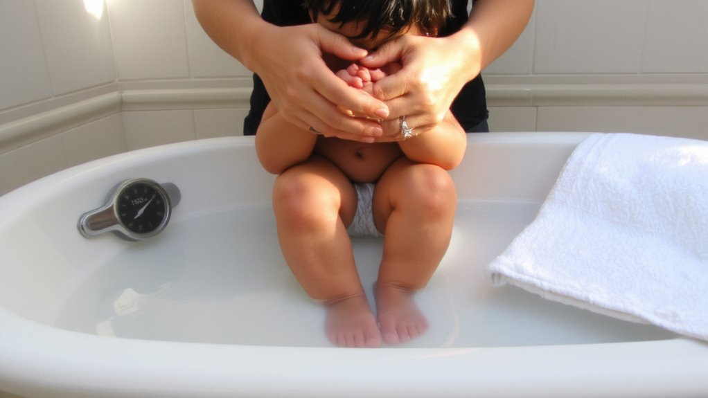 warm baths ease gas