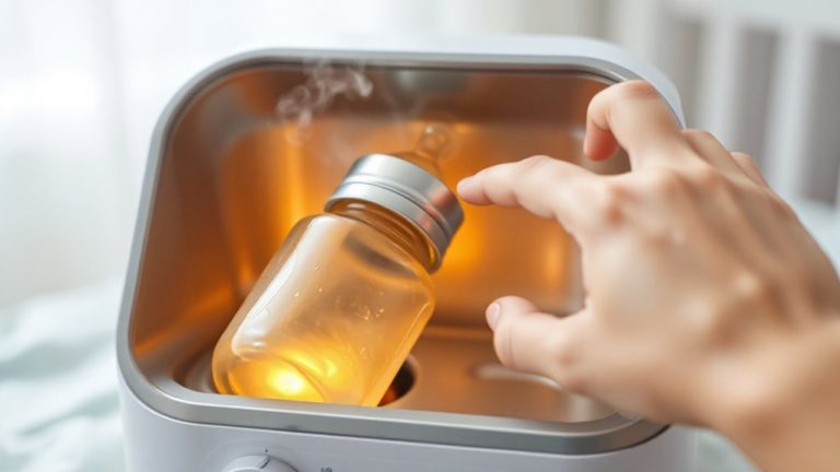 warm bottles to body temperature