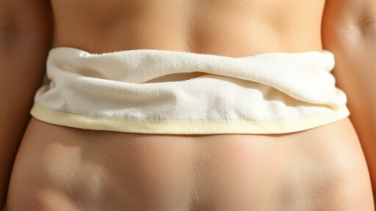 warm towel abdominal application