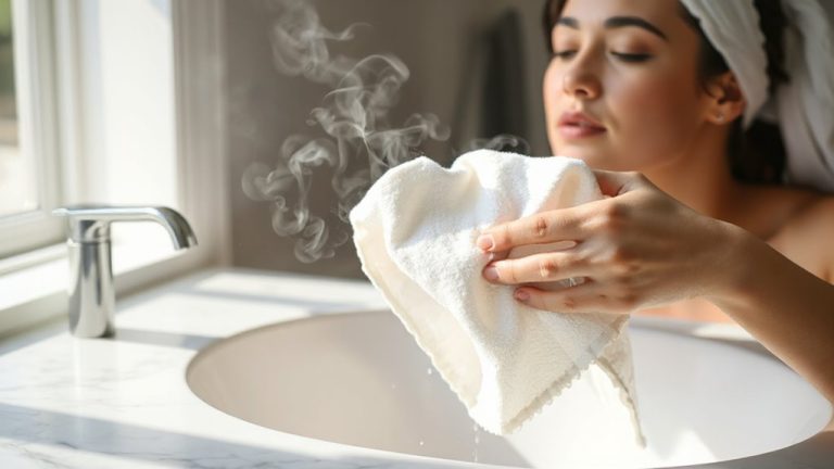 warm washcloth soothing cleanse