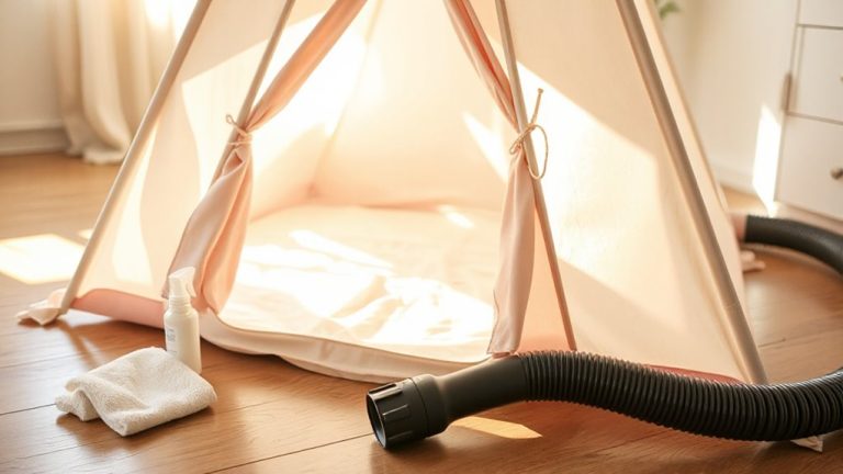 weekly baby play tent cleaning