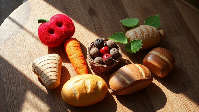 wooden play food sets